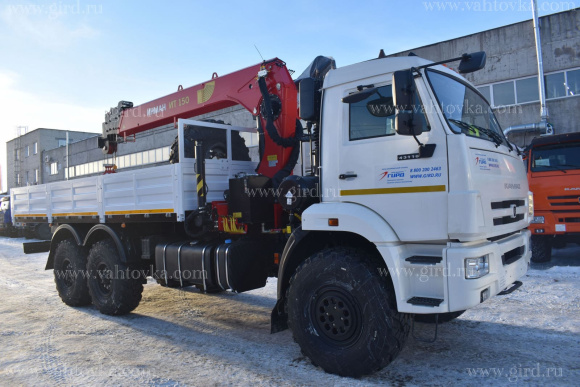 Бортовой автомобиль на шасси Камаз 43118-50 с кму Инман ИТ-150