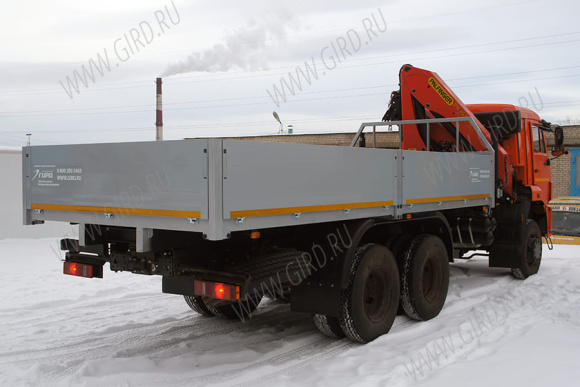 Бортовой КамАЗ 65111 с КМУ Palfinger 15500 2