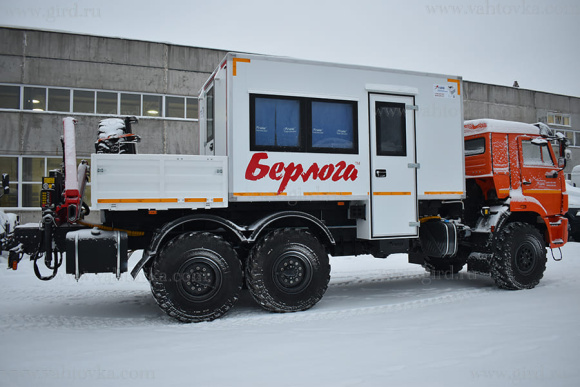 Вахтовый автобус КамАЗ 43118, 14 мест, с КМУ РК 4200 11