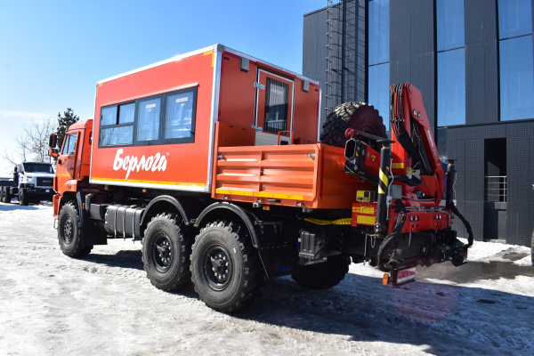 Вахтовый автобус с КМУ ИМ 55 на шасси КАМАЗ 43118-3027-48 4
