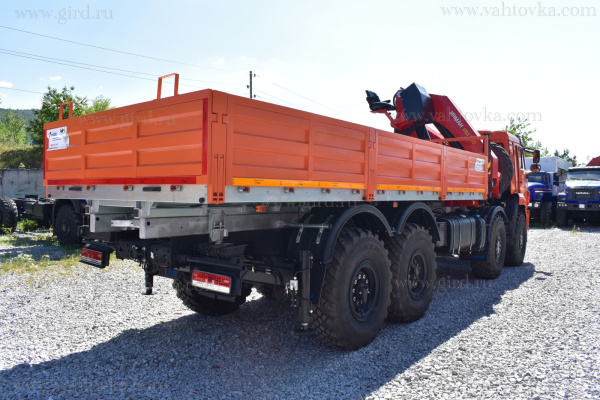 Бортовой КАМАЗ 63501 с кму ИНМАН ИМ320 4