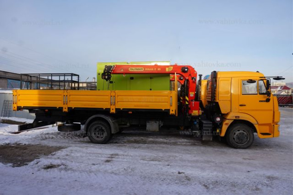 Мобильная насосная электростанция на шасси КамАЗ 4308 с КМУ ИТ-80 Мобильная насосная электростанция на шасси КамАЗ 4308 с КМУ ИТ-80