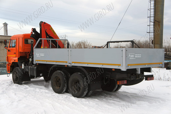 Бортовой КамАЗ 65111 с КМУ Palfinger 15500 5