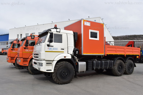 ГПА с бортовой платформой с КМУ ИМ-77 на шасси Камаз 43118